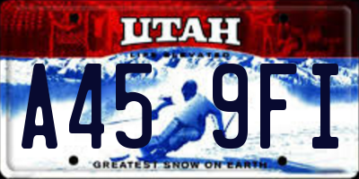 UT license plate A459FI