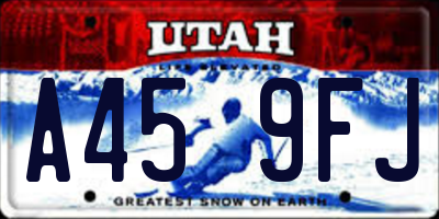 UT license plate A459FJ