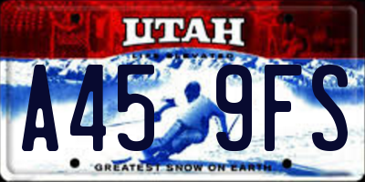UT license plate A459FS