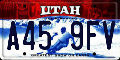 UT license plate A459FV