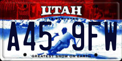 UT license plate A459FW