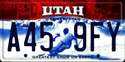 UT license plate A459FY