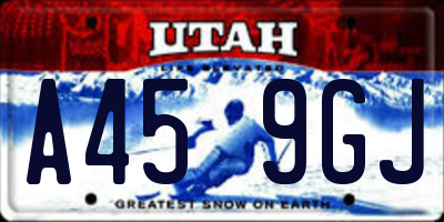 UT license plate A459GJ