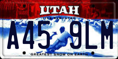 UT license plate A459LM
