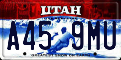 UT license plate A459MU