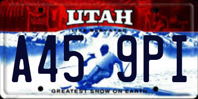 UT license plate A459PI
