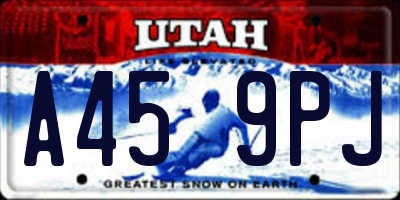 UT license plate A459PJ