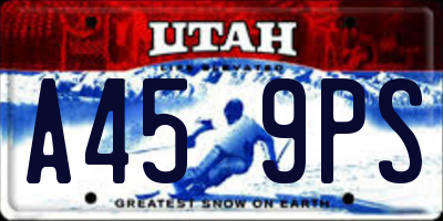 UT license plate A459PS