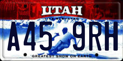UT license plate A459RH