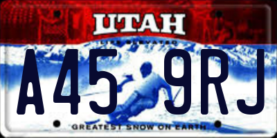 UT license plate A459RJ