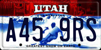 UT license plate A459RS