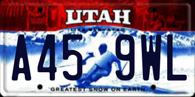 UT license plate A459WL