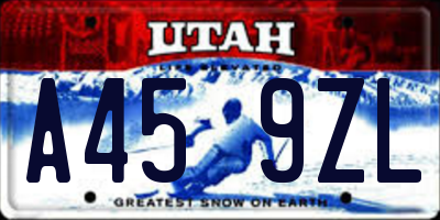 UT license plate A459ZL