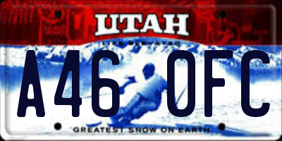 UT license plate A460FC