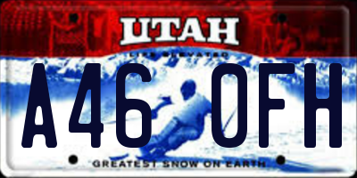 UT license plate A460FH