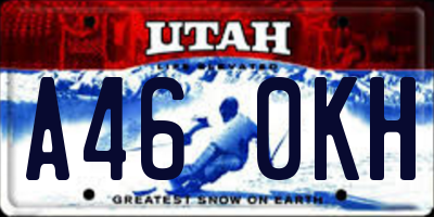 UT license plate A460KH