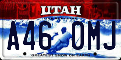 UT license plate A460MJ