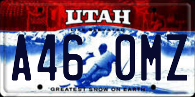 UT license plate A460MZ