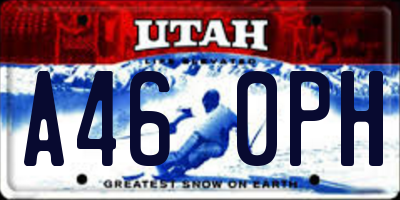 UT license plate A460PH
