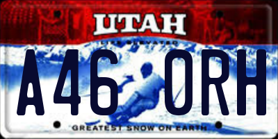 UT license plate A460RH