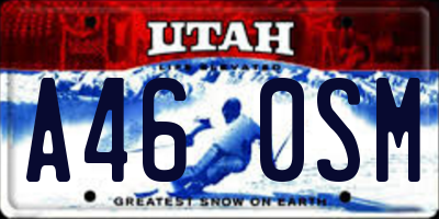 UT license plate A460SM
