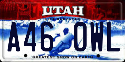 UT license plate A460WL