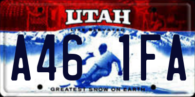 UT license plate A461FA