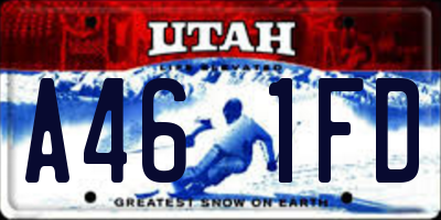 UT license plate A461FD