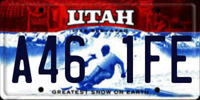 UT license plate A461FE