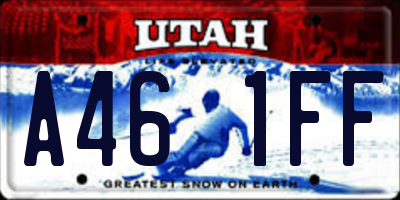 UT license plate A461FF