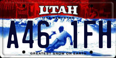 UT license plate A461FH