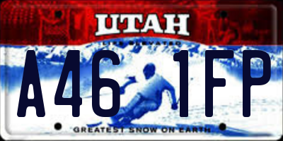UT license plate A461FP