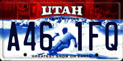 UT license plate A461FQ