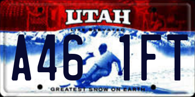 UT license plate A461FT