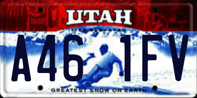 UT license plate A461FV