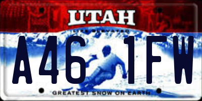 UT license plate A461FW