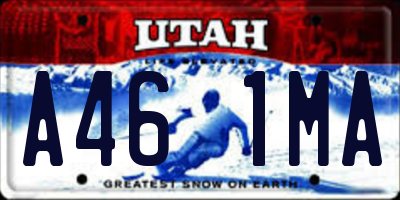 UT license plate A461MA