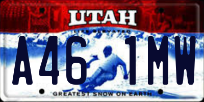 UT license plate A461MW