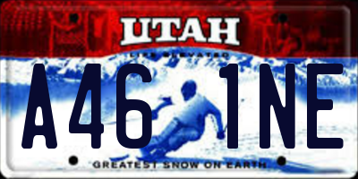 UT license plate A461NE