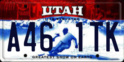 UT license plate A461TK
