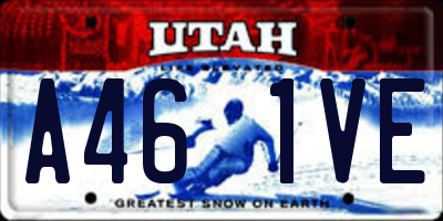 UT license plate A461VE