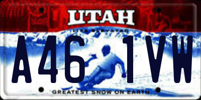 UT license plate A461VW