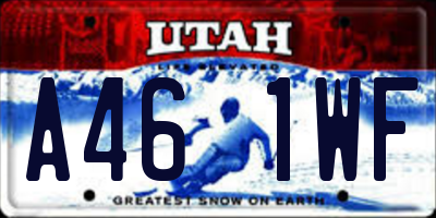 UT license plate A461WF