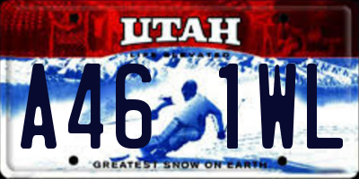 UT license plate A461WL