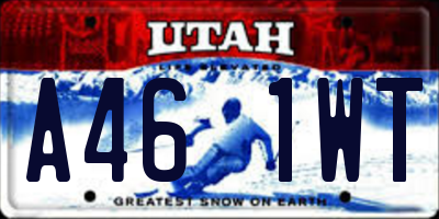 UT license plate A461WT