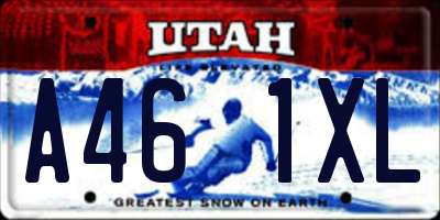 UT license plate A461XL