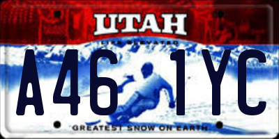 UT license plate A461YC