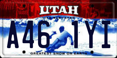 UT license plate A461YI