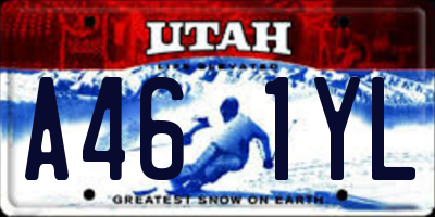 UT license plate A461YL