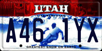 UT license plate A461YX
